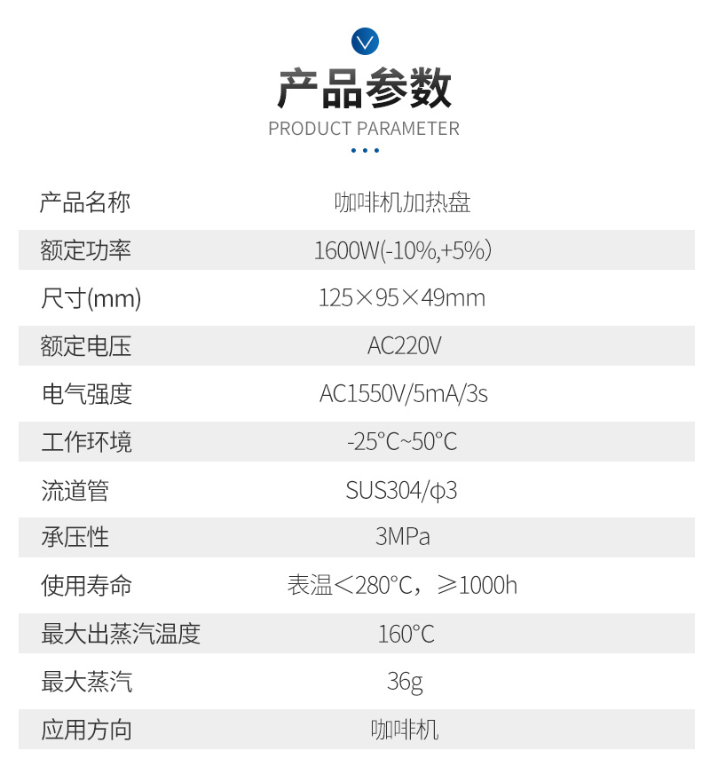 产品参数